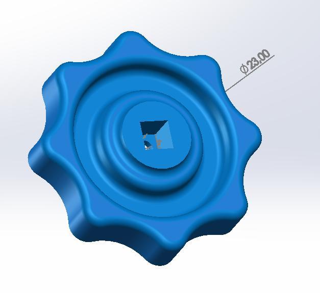 Air conditioning pressure gauge valve knob