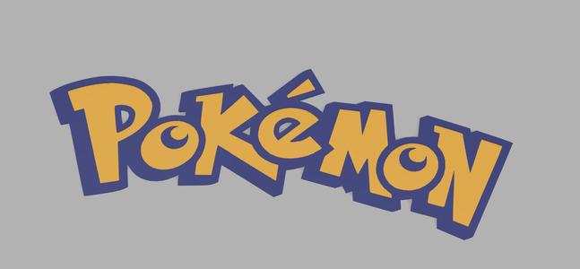 pokemon logo wall plaque 1m