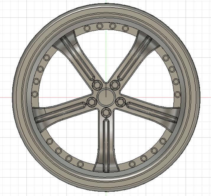 Asanti five-spokes rim (20 inches) 1/24