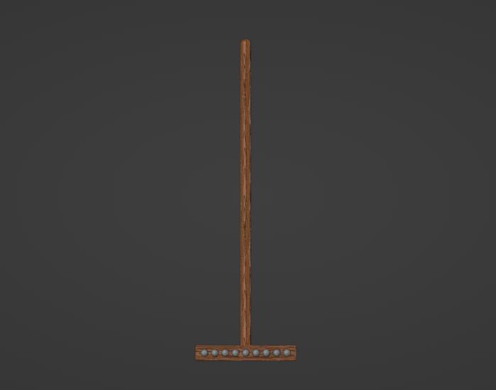 Hand Rake { MICRO TOOL SET } (28MM SCALE)