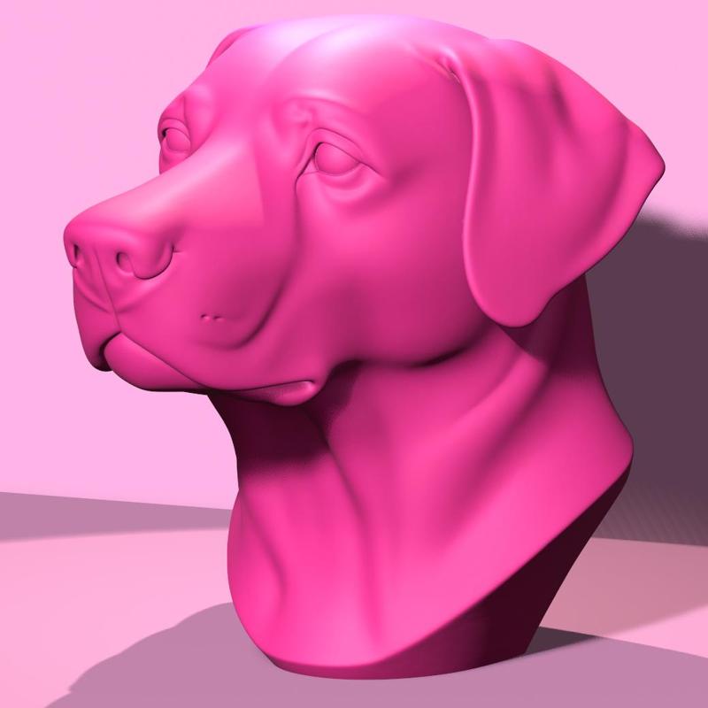Dog Bust Sculpture – 3D Printable Model for Home Decor & Collectors