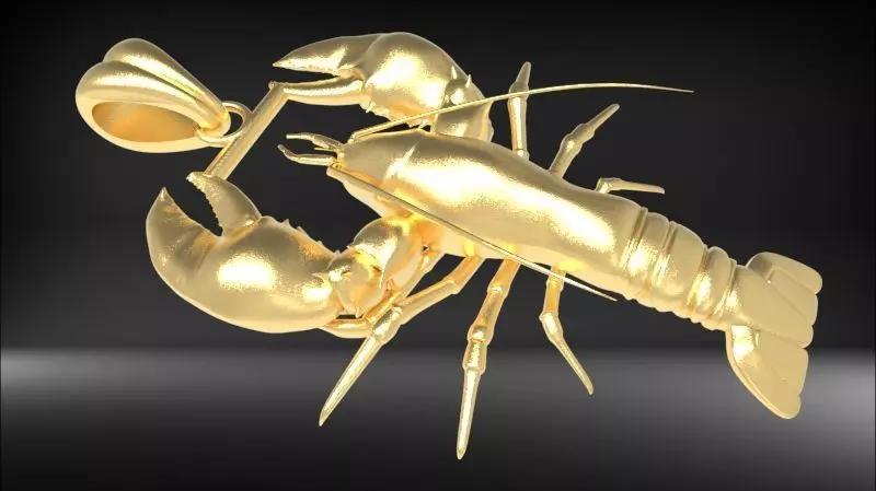 Lobster crayfish pendent Necklace Charm Jewelry