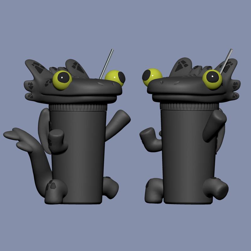 Dancing Toothless/Nighfury Meme Cup