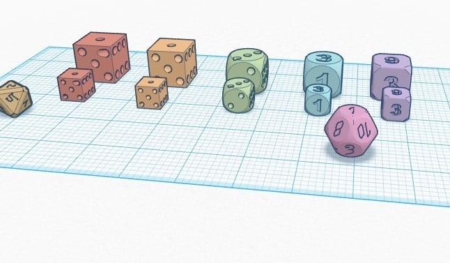 Lot of Dice (Many Sizes and Shapes)