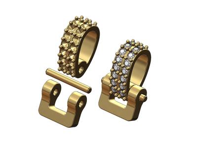 Diamond bail link for a 4mm chain size 3D print model