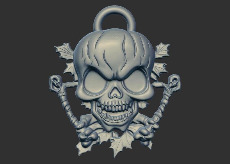 skull hallowen decor