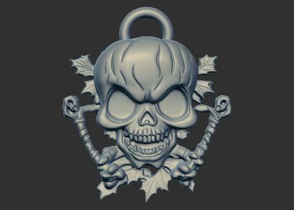 skull hallowen decor