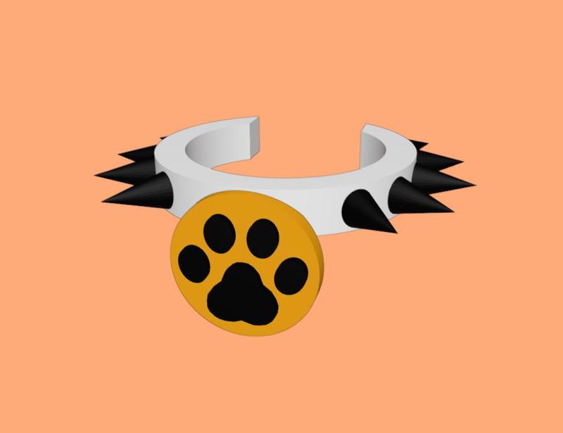 Necklace 3 Spikes - Paw / for LPS Petshop Littlest Pet Shop