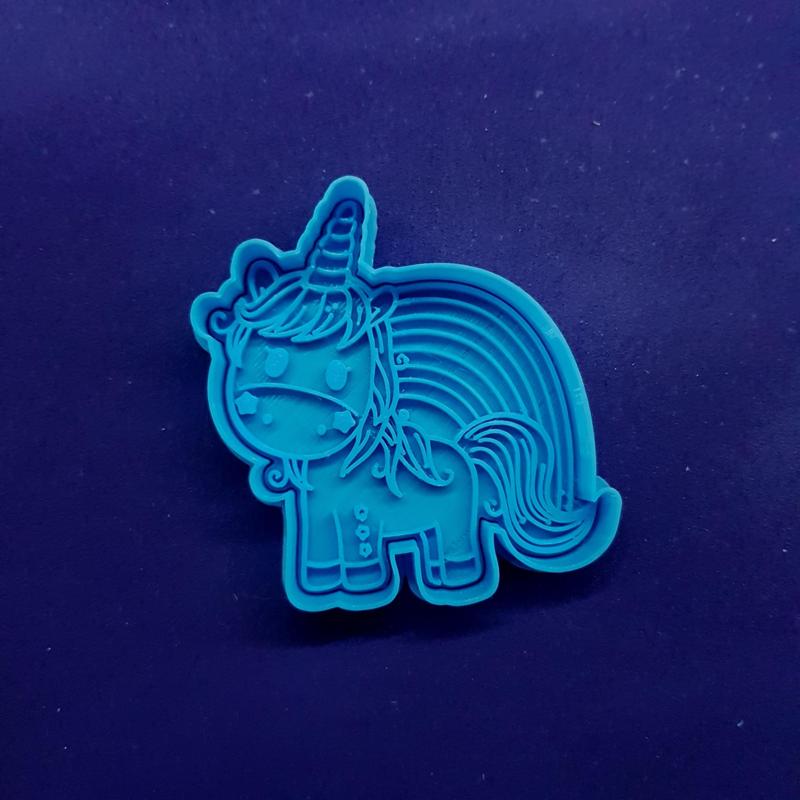 Unicorn Cookie Cutter with Rainbow