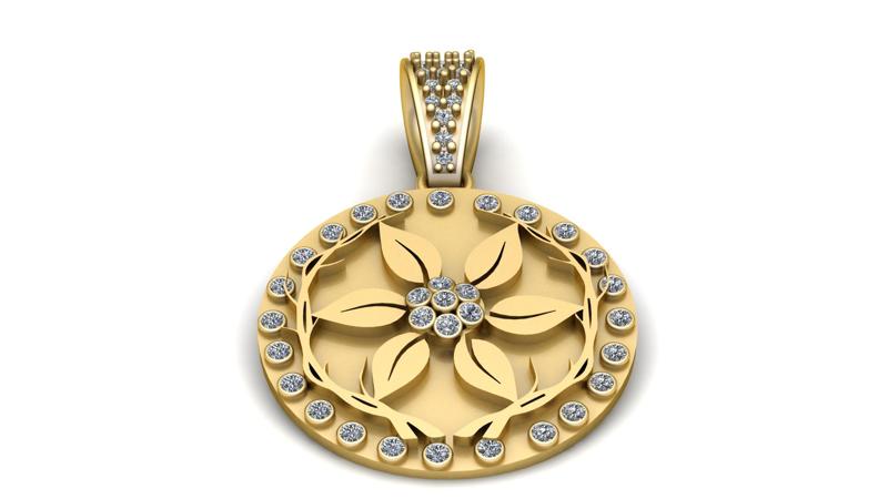 Floral Harmony Pendant 3d printable model