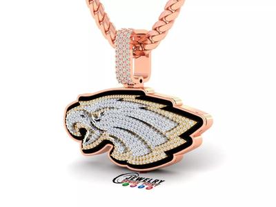 Custom Egale Diamond Pendant - North Florida Basketball - UNF