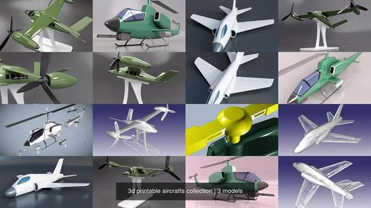 3d printable aircrafts collection