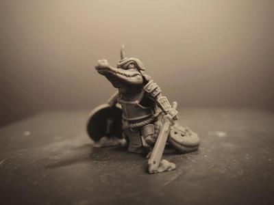 Crocodile Warrior (Supportless, FDM Friendly)