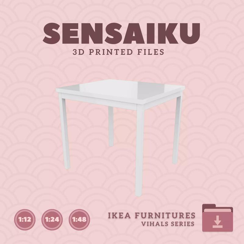 VIHALS Table 33 In for Miniature Dollhouse - IKEA - 3D Print