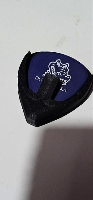 Adhesive guitar pick support