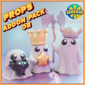 Serev3D Props Addon Pack 02 - Medieval Edition (Ghosts, Spiders & Minis, STL/3MF, No Supports)