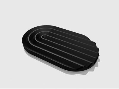 Oval Soap Dish with Relief Structure