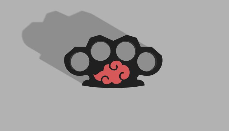 Akatsuki Brass Knuckles - Crimson Cloud ☁️🥊