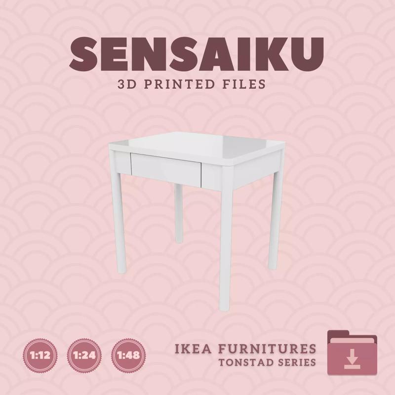 TONSTAD Desk 29 In for Miniature Dollhouse - IKEA - 3D Print