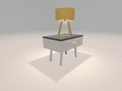 Modern side table with a lamp 1002