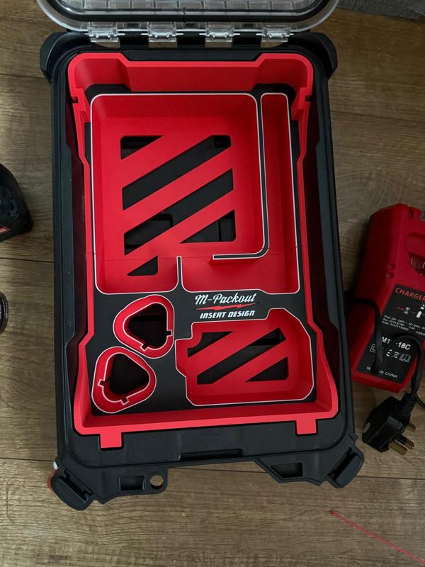 Milwaukee Packout Insert for Charger with M12/M18 batteries