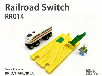 CUBEUNi-Real Rail-Railroad Track Switch - BRIO