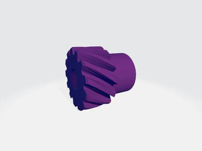 SPIRAL PINION MOD.1 HUB DN 15MM