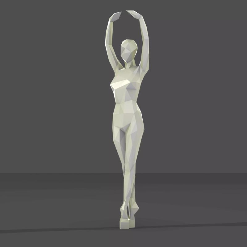 Dancing figure low poly