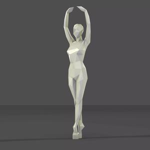 Dancing figure low poly