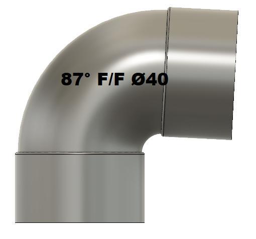 87 degree elbow F/F D 40 mm for gravity water drainage