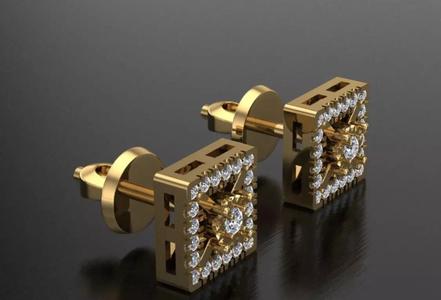square earrings