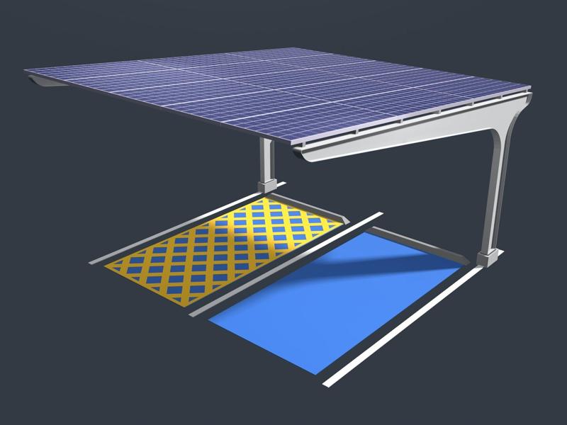 Solar carport for disabled 25U10