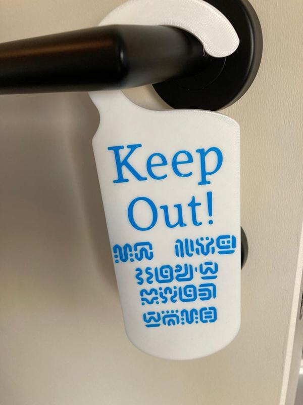 Keep Out! doorhanger
