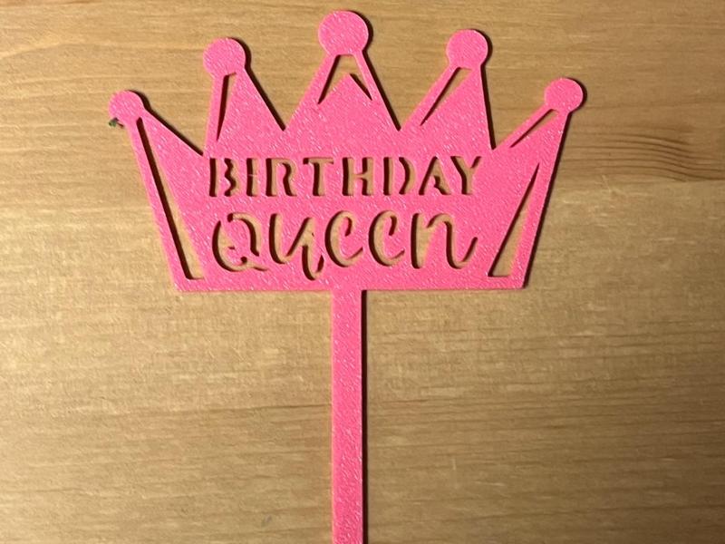 birthday queen cake topper