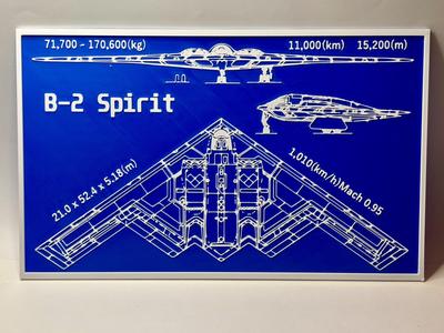 B-2 Spirit Blueprint - Technical Drawing