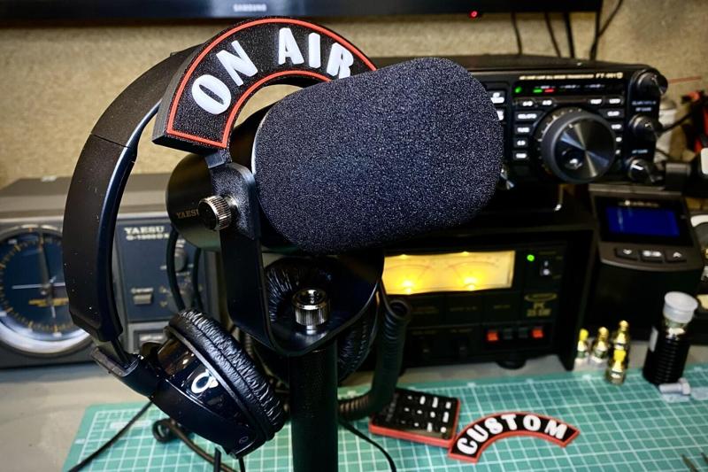 Callsign ON AIR plate for Yaesu M-90D microphone
