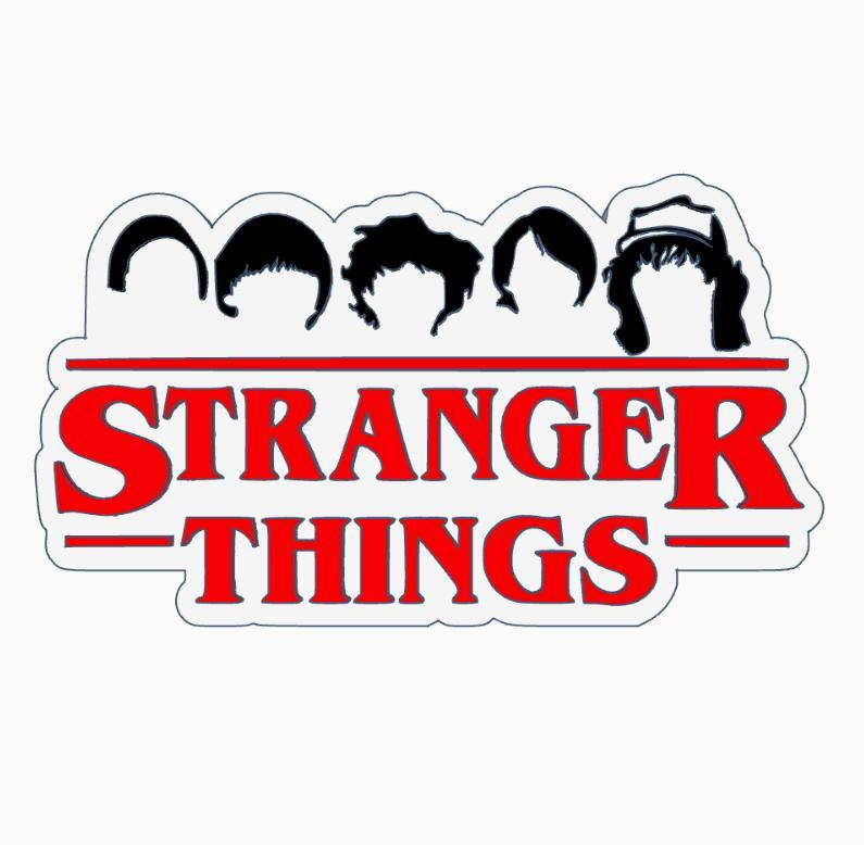 STRANGER THINGS V5 Logo Display by MANIACMANCAVE3D