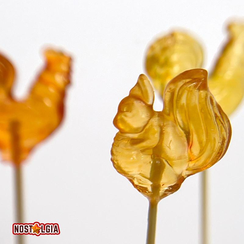 Lollipop Sweet Candy Cockerel and squirrel