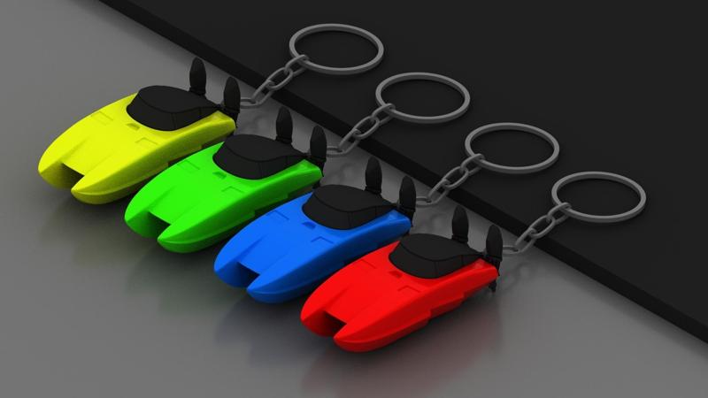 Boats Two-Piece Keychain