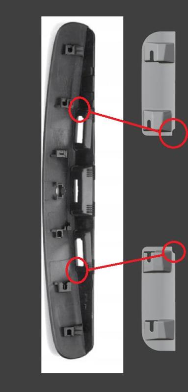 Nissan qashqai tailgate garnish trim boot