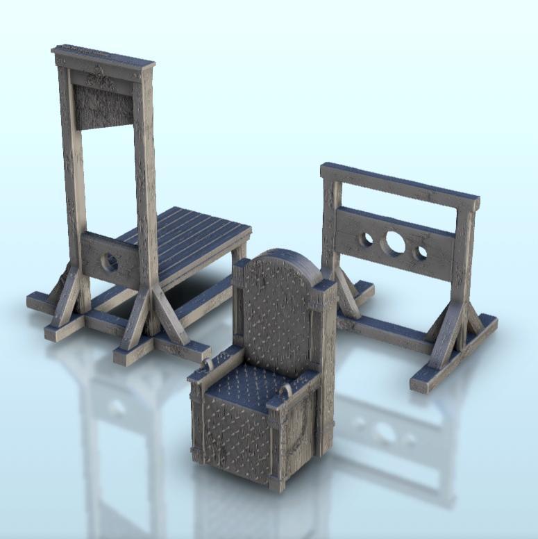 Set of instruments of torture (3) - Pirate Jungle Island Beach Piracy Caribbean Medieval terrain