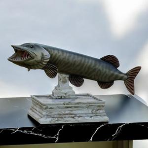 PIKE MUSKELLUNGE MUSKIE / ESOX MASQUINONGY trophy with storage space for 3d printing