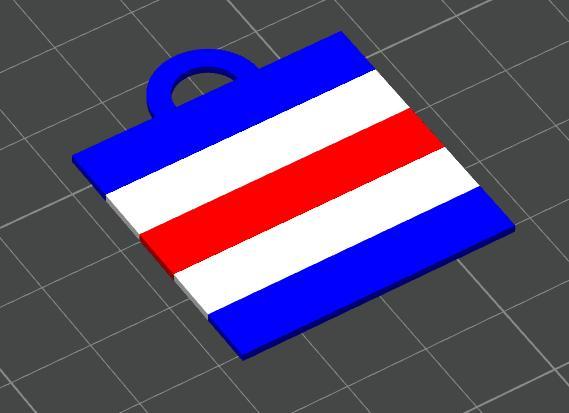 International maritime signal flag keychain-Charlie