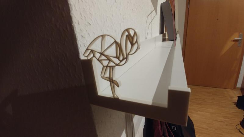 Flamingo-end-cap for Ikea riba picture ledge