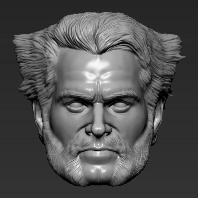 ANGRY HENRY CAVILL WOLVERINE 3D HEAD MARVEL LEGENDS AND SH SH FIGUARTS