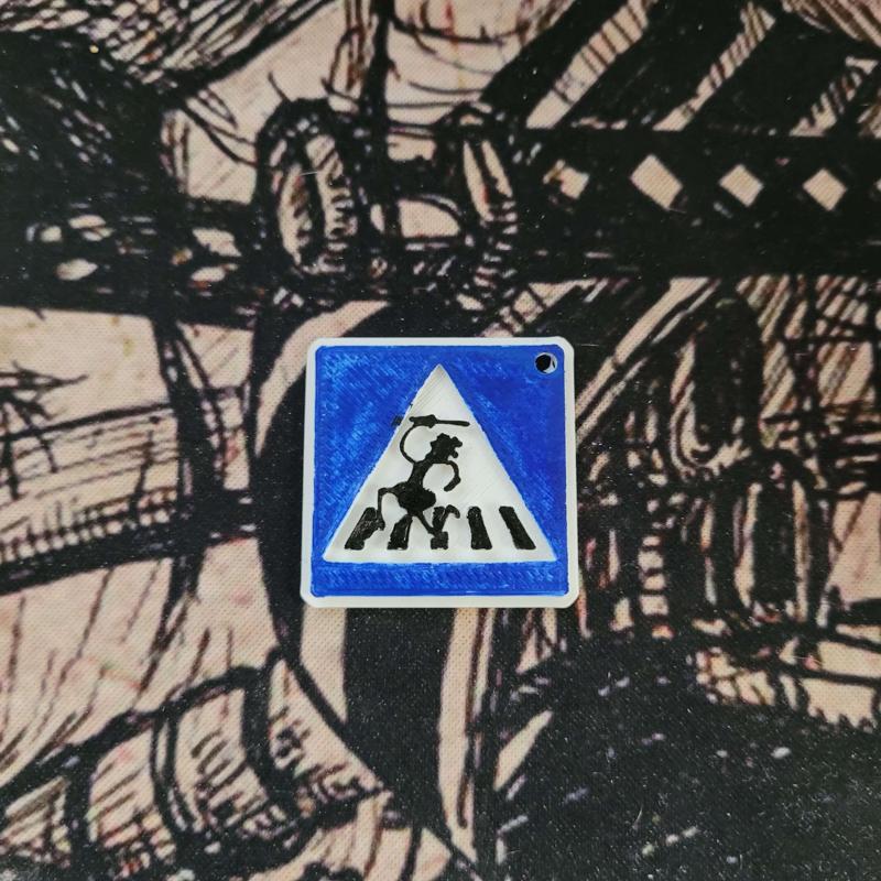 Nika Crossing Sign Keychain (One Piece)