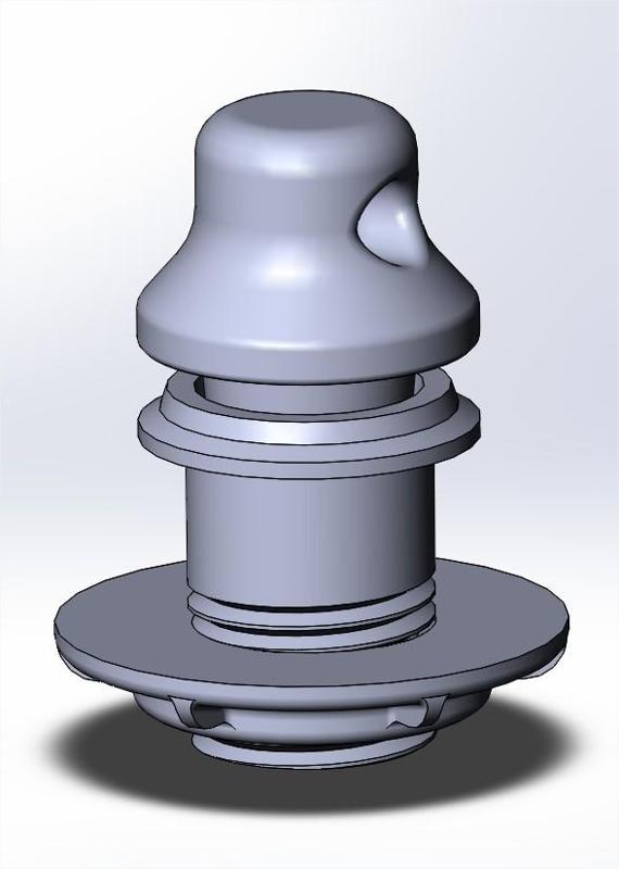 Marine cable through fitting for deck