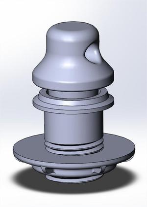Marine cable through fitting for deck
