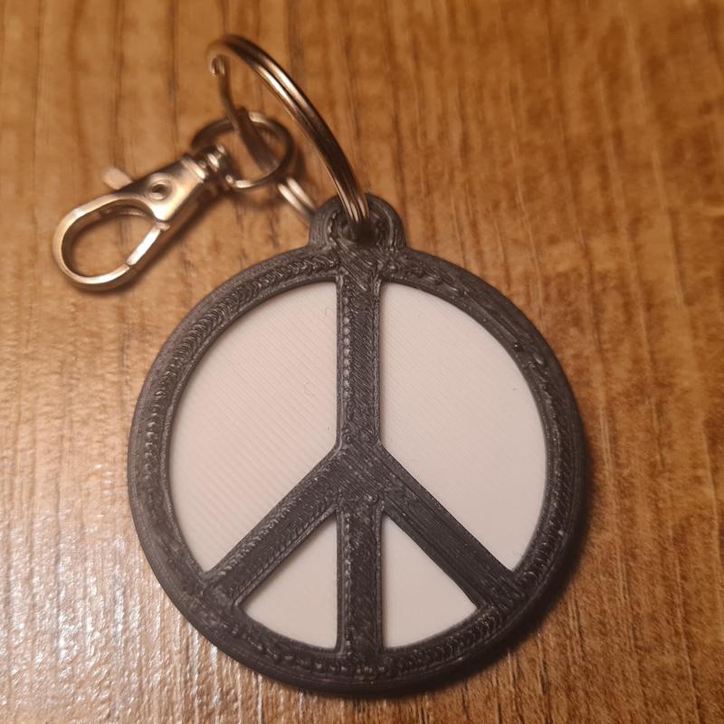 Nuclear Disarmament Peace Symbol Key Chain Charm Bag Charm