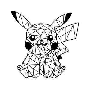 Geometric Low Poly Pikachu